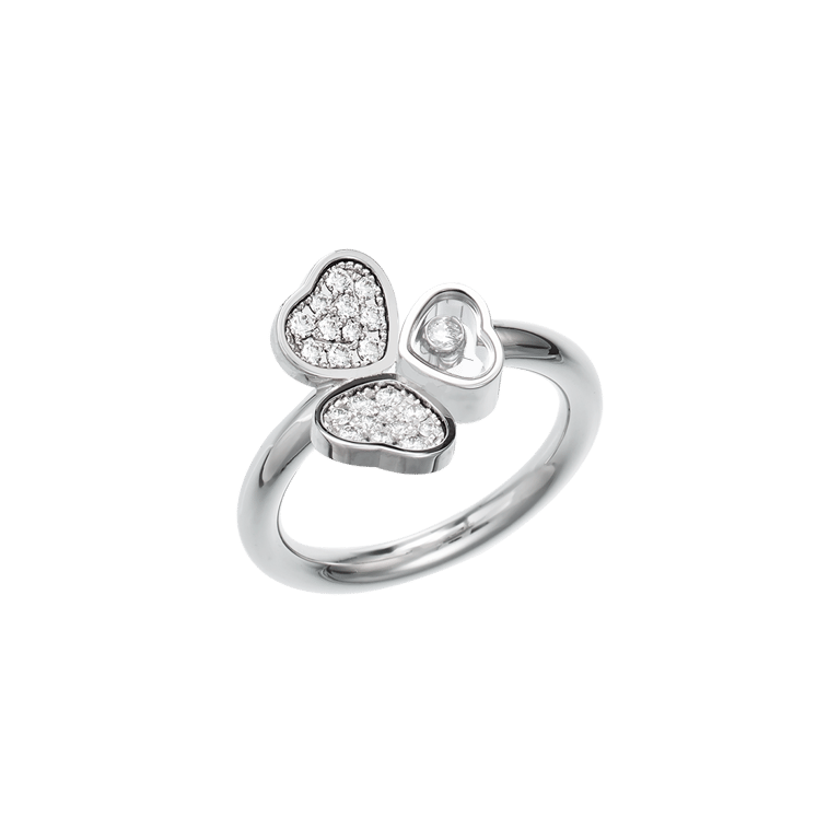 Chopard, Happy Diamonds Ring aus 18 Kt Weißgold, Referenz CH82A083-1906, Produktaufnahme