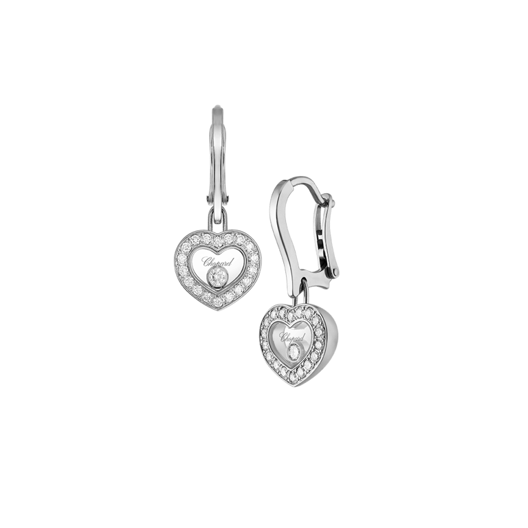 Chopard, Happy Diamonds Ohrschmuck aus 18 Kt Weißgold, Referenz CH83A054-1401, Produktaufnahme
