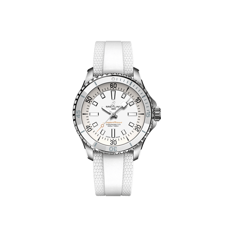 Breitling, Superocean Automatic 36 Armbanduhr aus Stahl, Referenz A17377211A1S1, Produktaufnahme