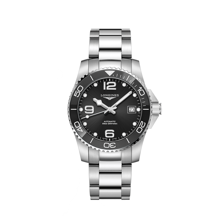 Longines, Hydro Conquest 39 Armbanduhr aus Stahl, Referenz L3.780.4.56.6, Produktaufnahme