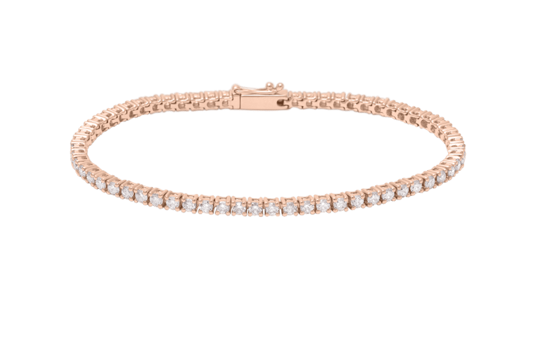 Rivière Brillant Armband aus 18 Kt Roségold mit Diamanten