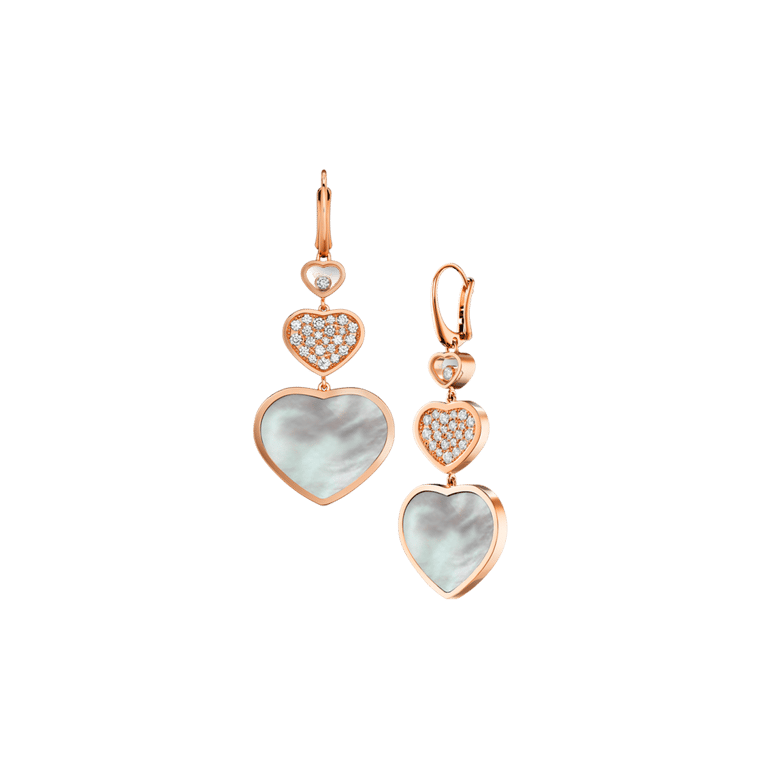 Chopard, Happy Diamonds Ohrschmuck aus 18 Kt Roségold, Referenz CH837482-5316, Produktaufnahme