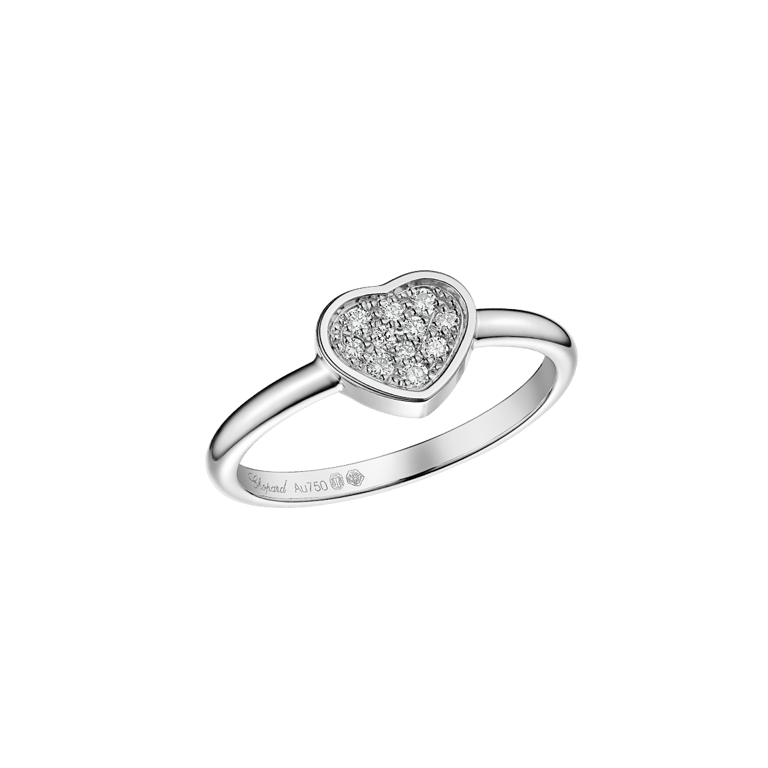 Chopard, My Happy Hearts Ring aus 18 Kt Weißgold, Referenz CH82A086-1911, Produktaufnahme