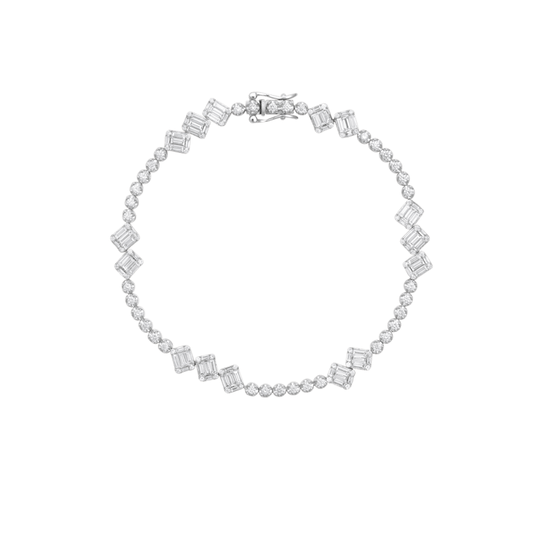 Signature Armband aus 18 Kt Weißgold mit Diamanten
