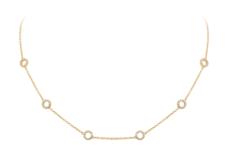Signature Collier aus 18 Kt Gelbgold mit Diamanten