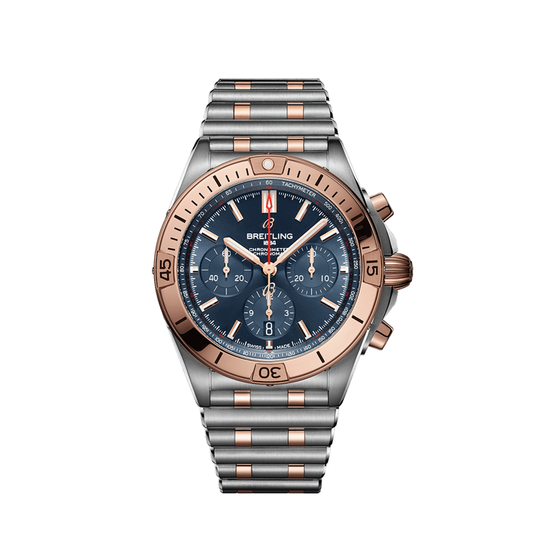 Breitling, Chronomat B01 42 Armbanduhr aus Stahl / Gold 750 R, Referenz UB0134101C1U1, Produktaufnahme