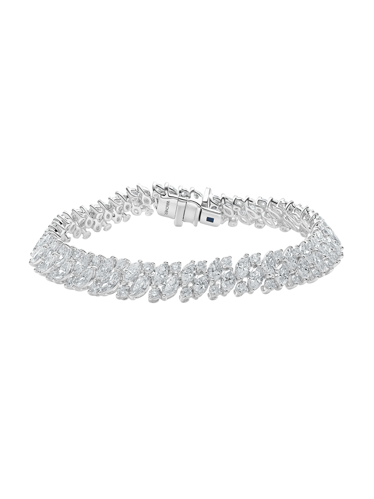 Fancy Armband aus 18 Kt Weißgold mit Diamanten