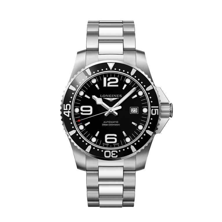 Longines, HydroConquest Armbanduhr aus Stahl, Referenz L3.841.4.56.6, Produktaufnahme