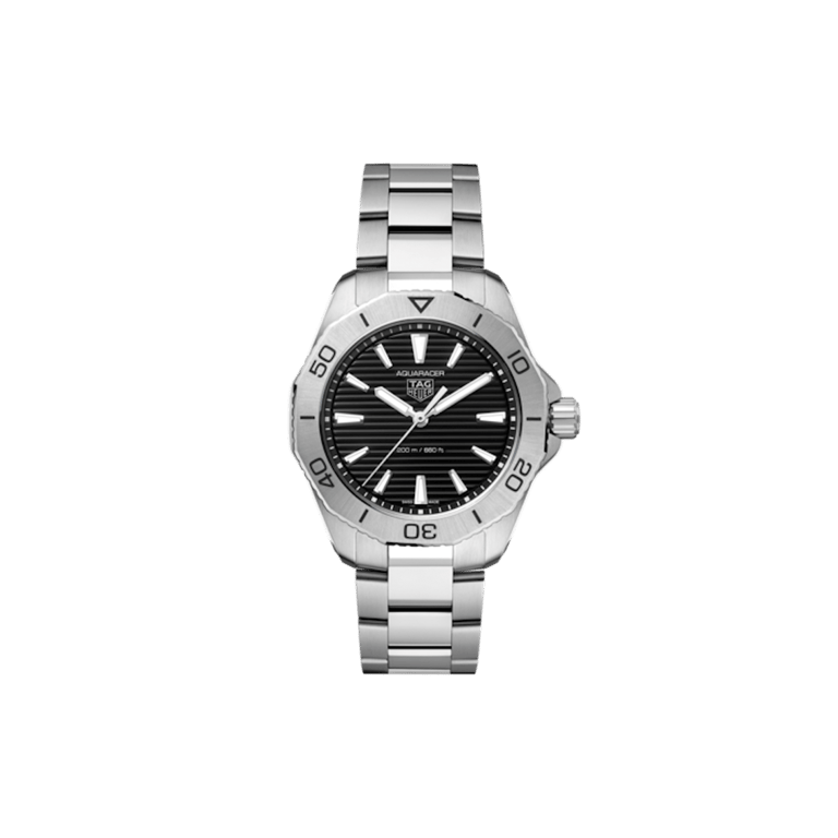 TAG Heuer, TAG Heuer Aquaracer Professional 200 DAT Armbanduhr aus Stahl, Referenz WBP1110.BA0627, Produktaufnahme