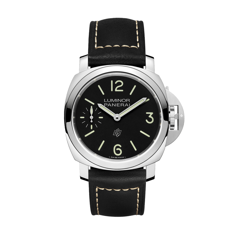 Panerai, Luminor Logo Armbanduhr aus Stahl, Referenz PAM01084, Produktaufnahme