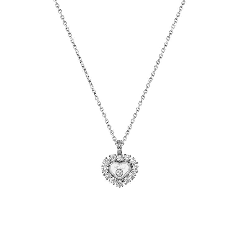 Chopard, Happy Diamonds Halsschmuck aus 18 Kt Weißgold, Referenz CH79A616-1001, Produktaufnahme