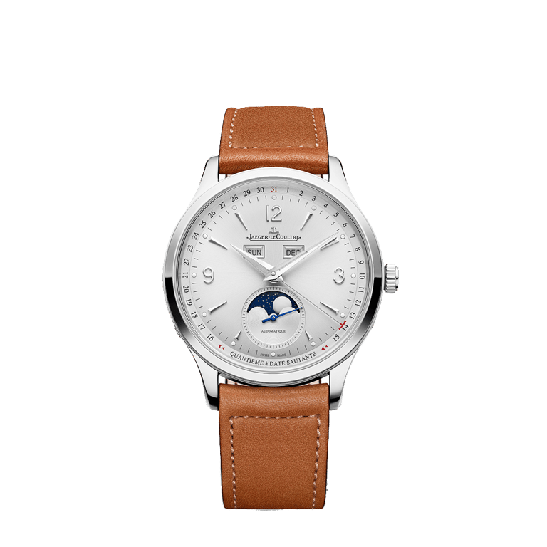 Jaeger LeCoultre, Master Control Calendar Armbanduhr aus Stahl, Referenz 4148420, Produktaufnahme