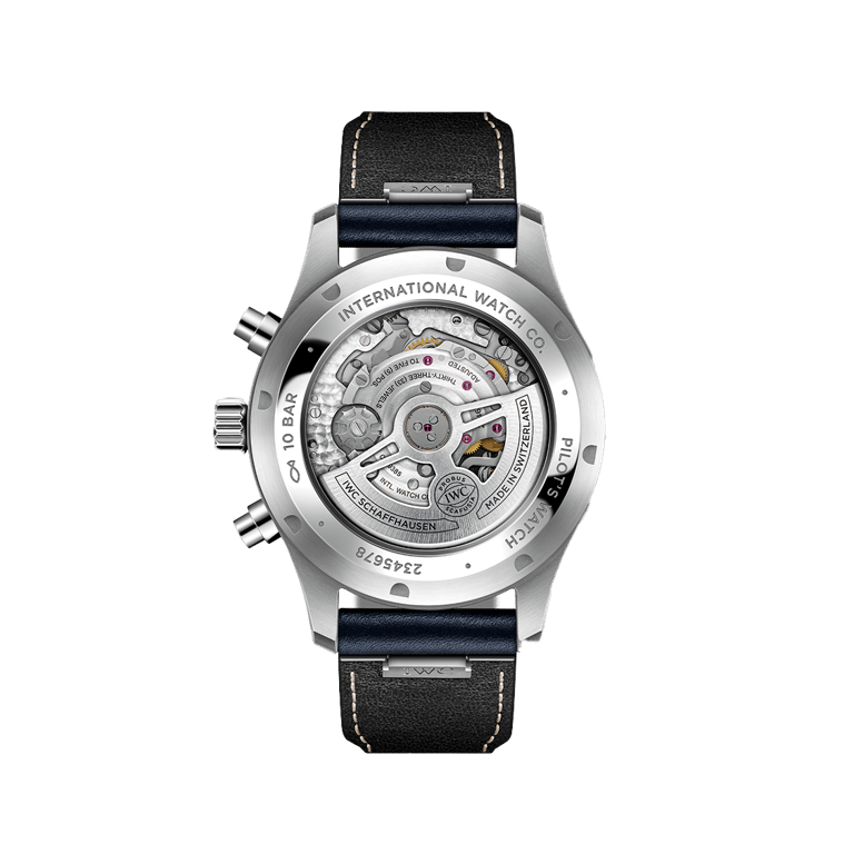 IWC Schaffhausen, Pilots Watch Chronograph Armbanduhr aus Stahl, Referenz IW378003, Produktaufnahme