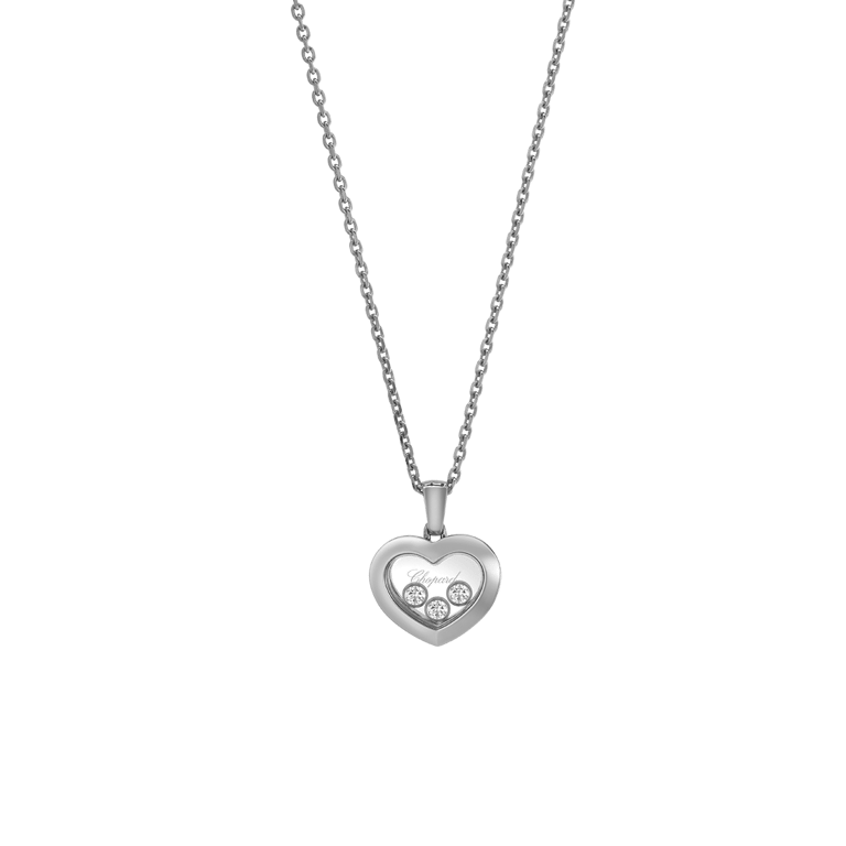 Chopard, Happy Diamonds Anhänger mit Kette aus 18 Kt Weißgold, Referenz CH79A611-1001, Produktaufnahme