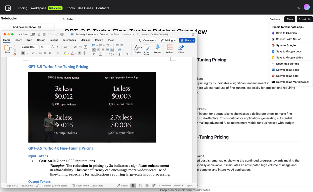 photes AI turn image to word doc