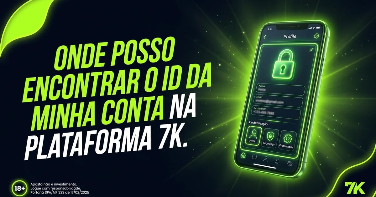 Onde posso encontrar o ID da minha conta na plataforma?