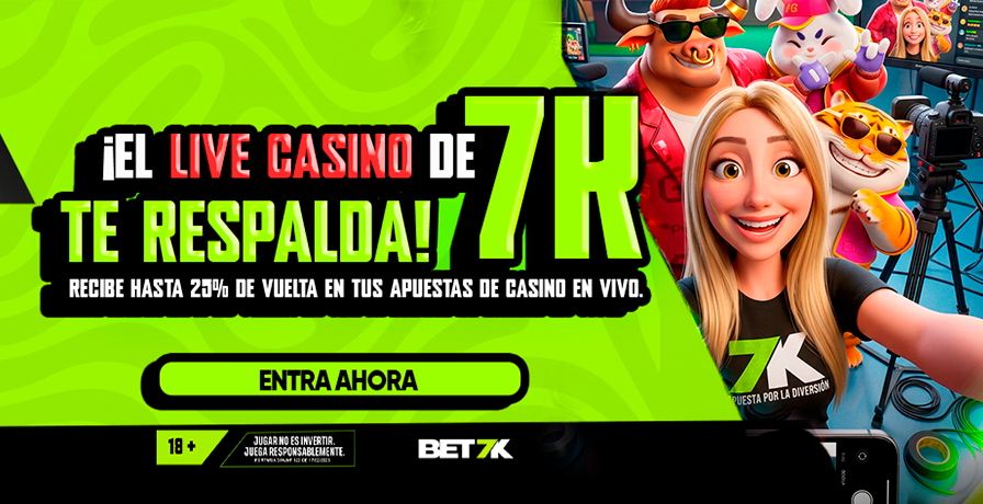 Aprovecha el Cashback de Casino en Vivo. ¡RECLAMA TU 25%!