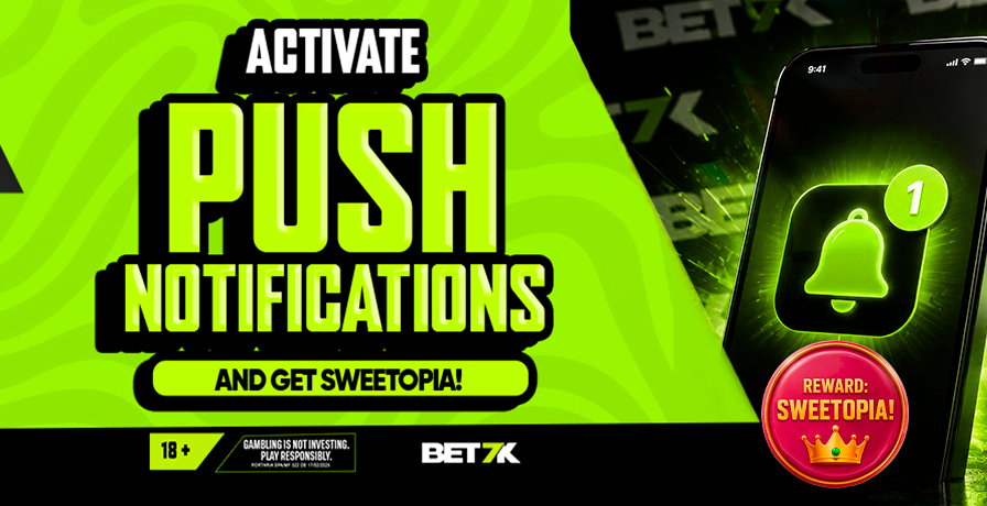 Bet7K: Activate notifications and Earn Spins