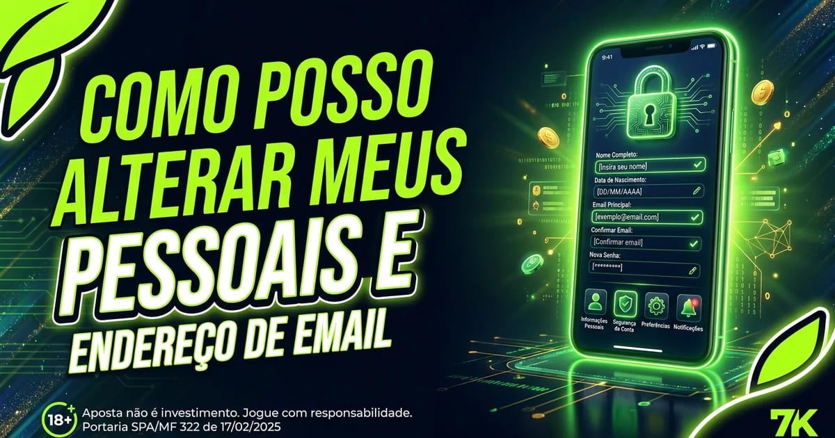 Como posso alterar meus dados pessoais e endereço de e-mail?