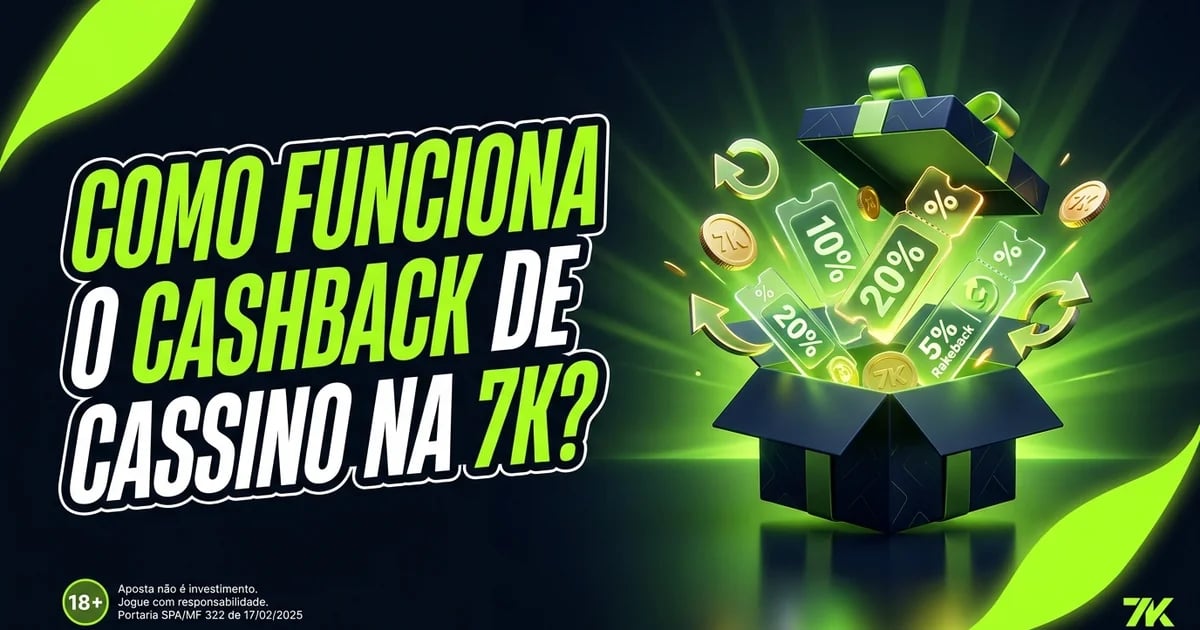 Como funciona o Cashback de Cassino na 7K?