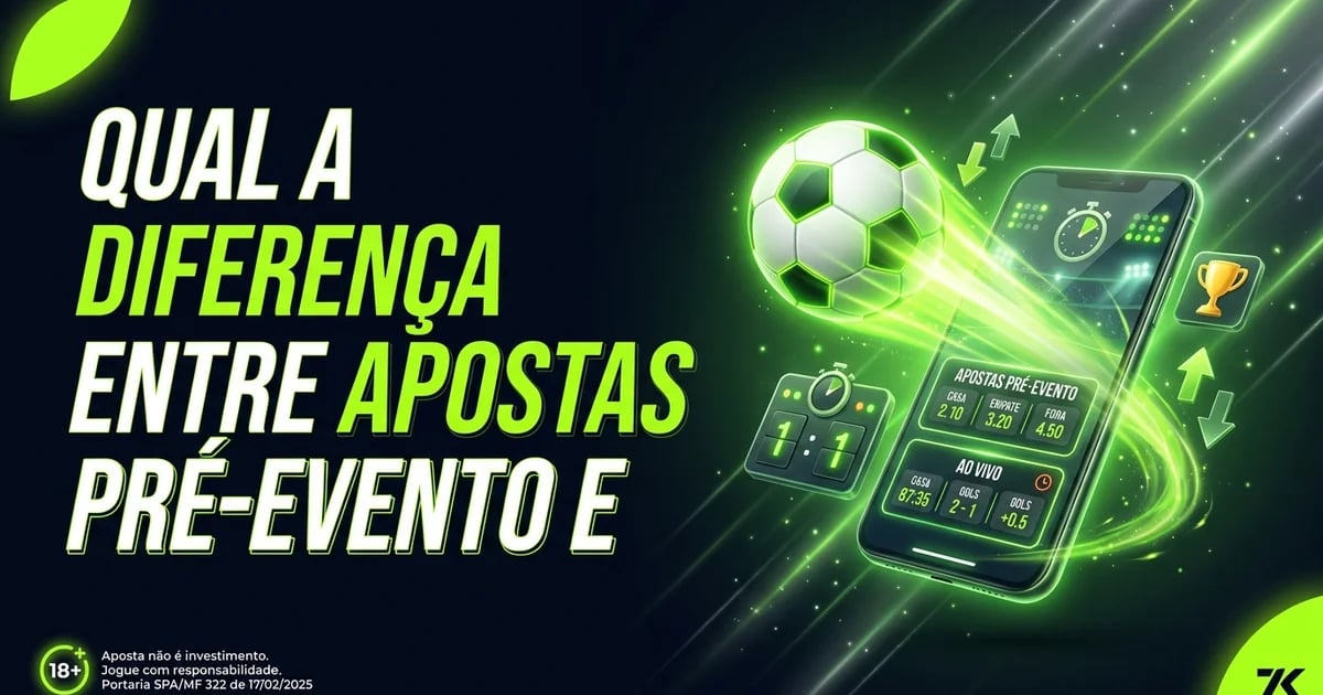 Qual a diferença entre apostas pré-evento e apostas ao vivo?