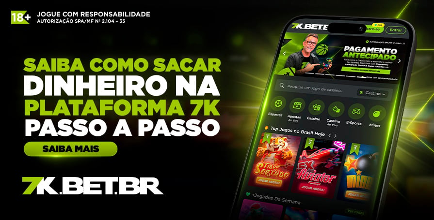 Saiba como sacar dinheiro na plataforma 7K passo a passo