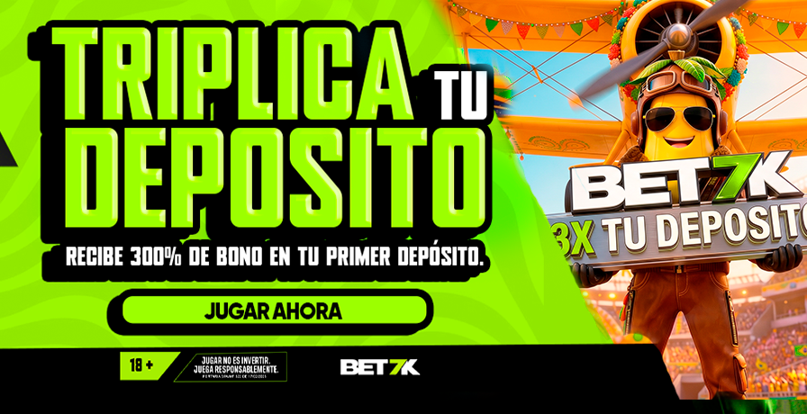¡300% en tu Primera Recarga en Bet7K!