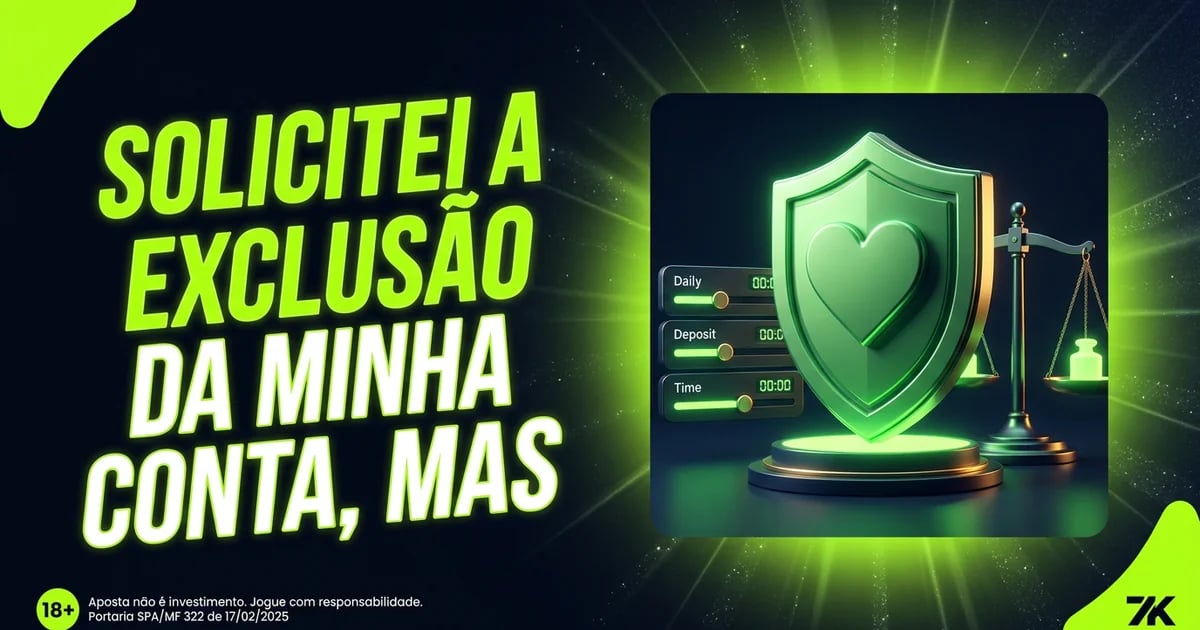 Solicitei a exclusão da minha conta, mas mudei de ideia. O que devo fazer?