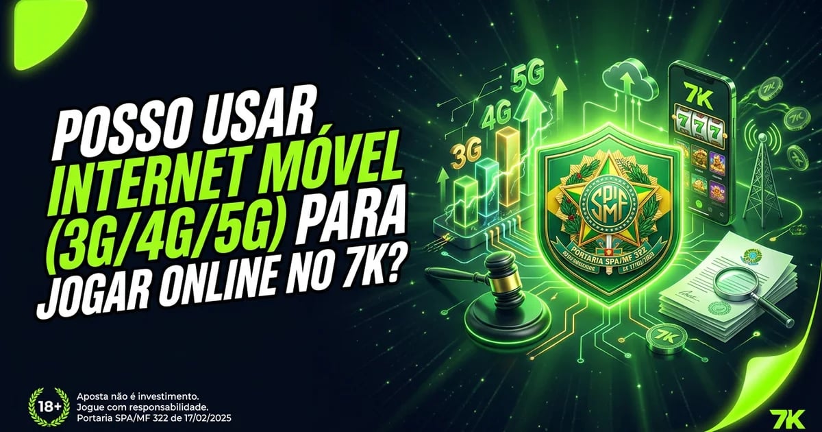Posso usar internet móvel (3G/4G/5G) para jogar?