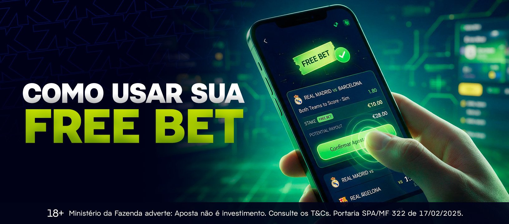 Passo a Passo para Usar sua Free Bet.