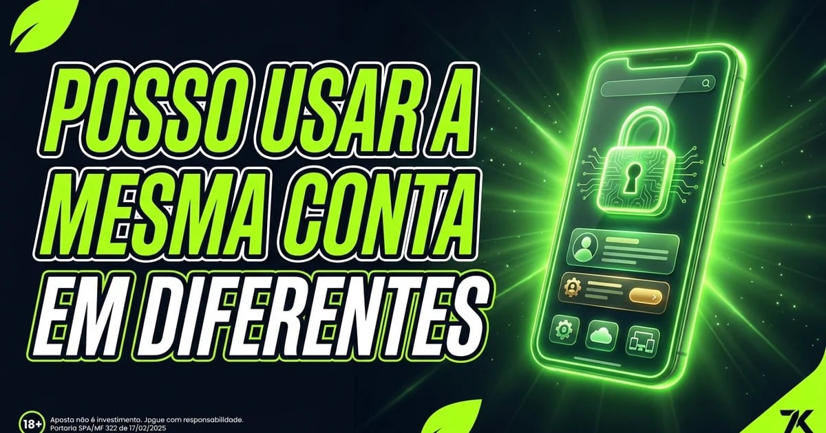 Posso usar a mesma conta em diferentes dispositivos?
