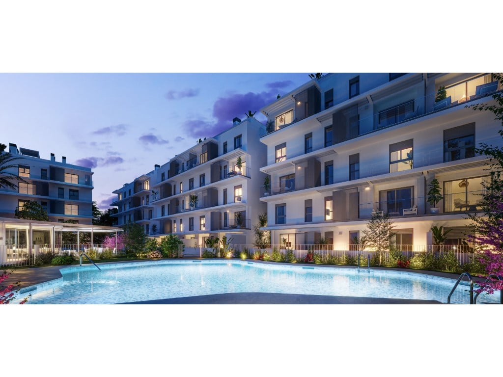 1-4 bedroom apartments with pool and gym in Denia — terrace