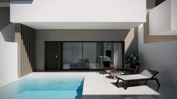 Ruime bungalow met privétuin en zwembad in Pilar de la Horadada