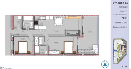 Gemeubileerd penthouse met 2 slaapkamers en solarium in El Raso, Guardamar — foto 8