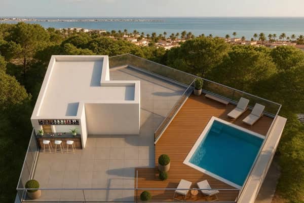 Nieuwbouw studio-appartement op 700 meter van het strand in Lo Pagán, San Pedro del Pinatar