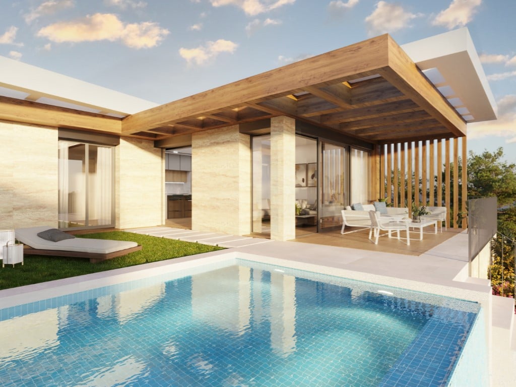 Residencial Maravilla: nové vily v Polop s výhledem na moře — terrace