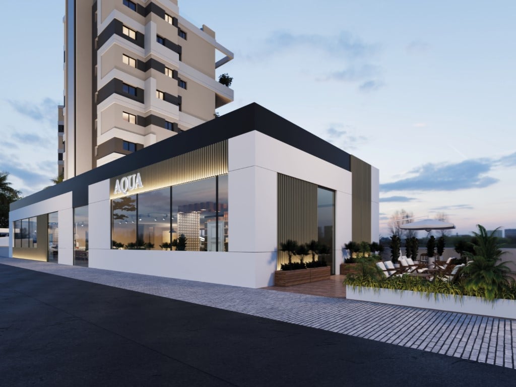 Modern 3-bed apartment with terrace near Levante Beach — living room