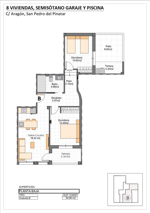 Nieuwbouwappartement met Twee Slaapkamers op de Begane Grond in Macao Playa 2, Lo Pagán — foto 12