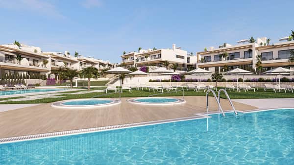 Nieuwbouwbungalow met 2 slaapkamers en solarium in Torrevieja