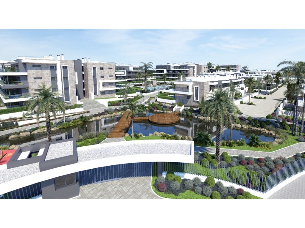 Nový projekt s bazény a zahradami v blízkosti laguny La Mata v Torrevieja — living room