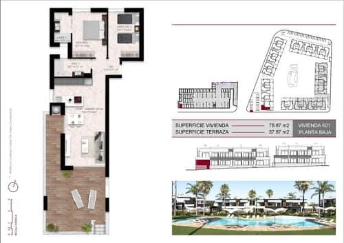 Gelijkvloerse nieuwbouwbungalow met eigen tuin in Lo Marabú, Ciudad Quesada — foto 5
