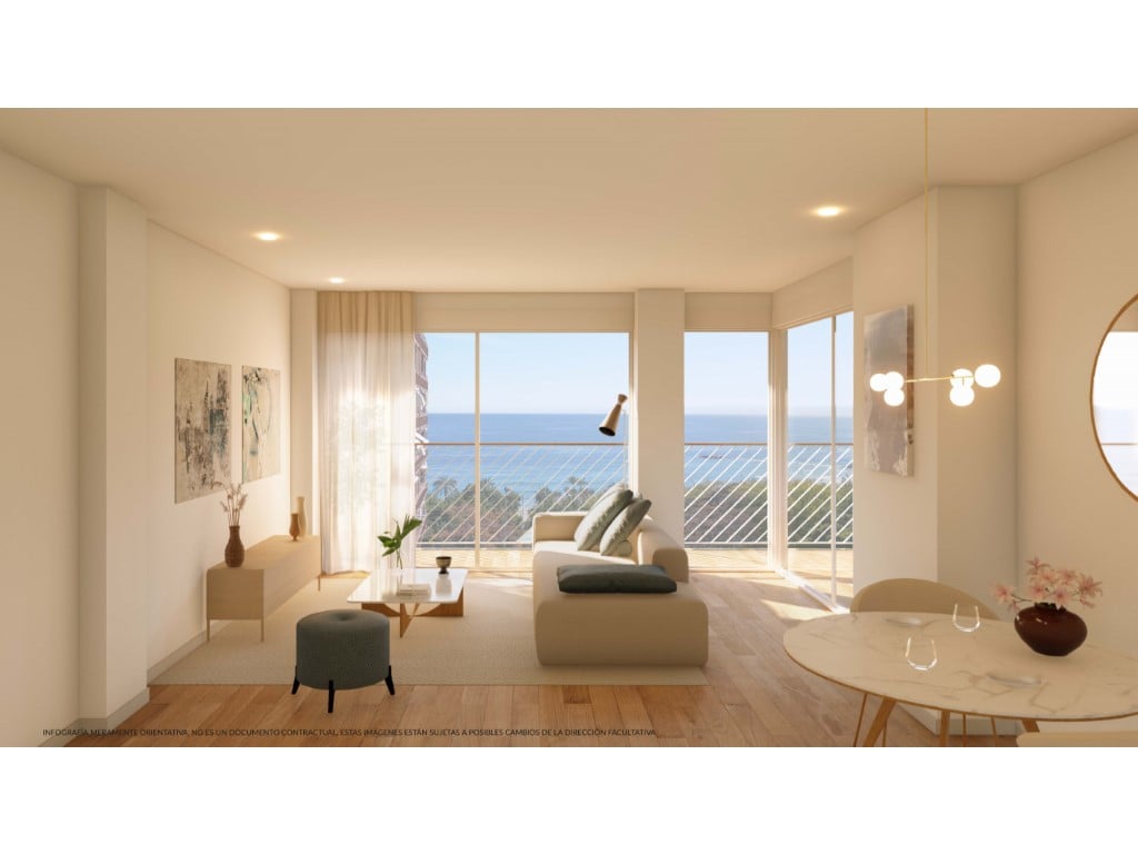 Nově postavené moderní byty u pláže poblíž Benidormu a Villajoyosy — terrace