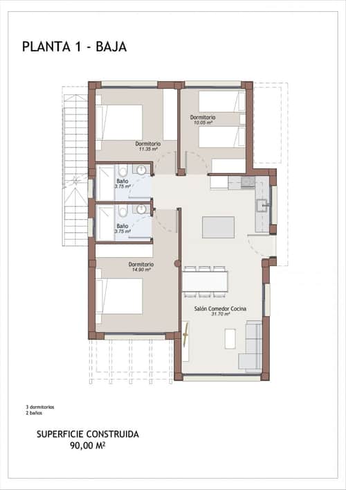 Gelijkvloerse nieuwbouwvilla met privézwembad in Vera, Almería — foto 42