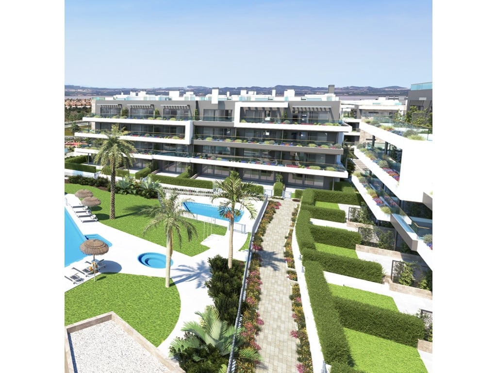 Nový projekt s bazény a zahradami v blízkosti laguny La Mata v Torrevieja — terrace