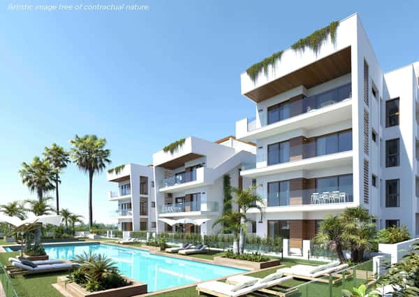 Nieuwbouw penthouse met privésolarium op 900 meter van het strand in Los Alcázares