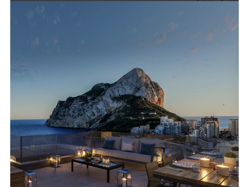 Appartement moderne en bord de mer avec vue à Calpe — living room