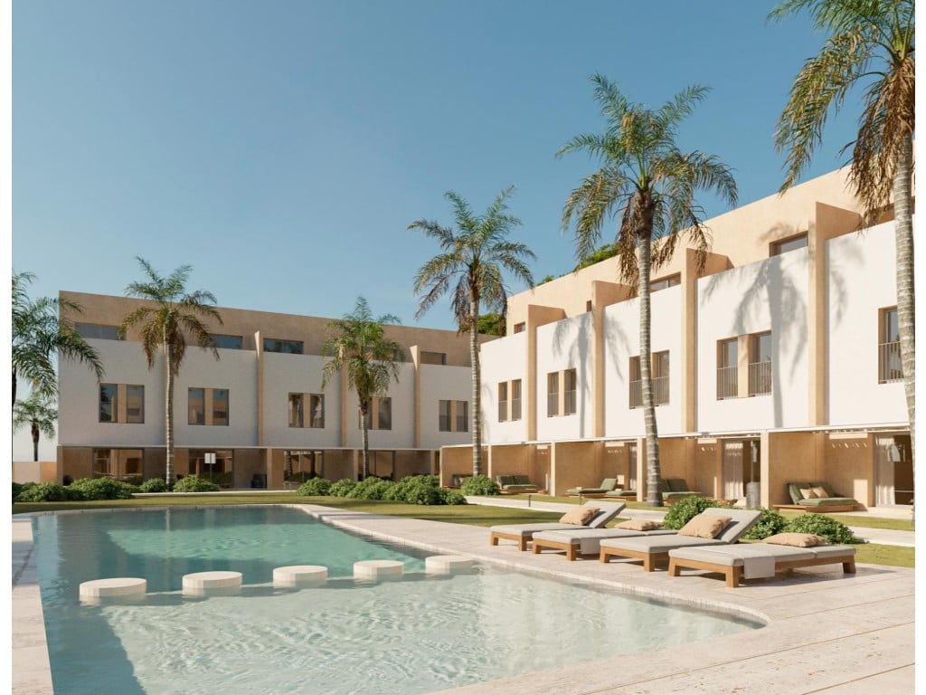 3-bed townhouses near Les Deveses Beach in Dénia — living room