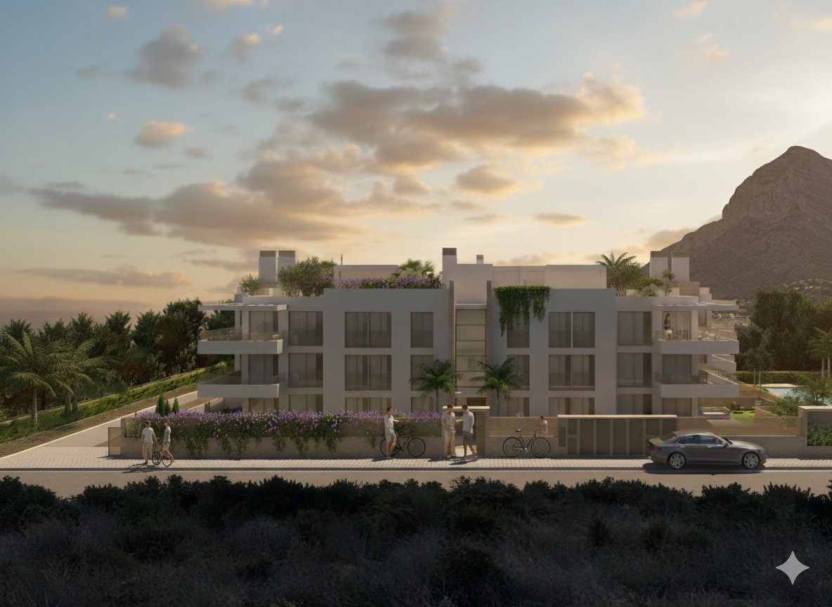 Apartamentos contemporáneos en Jávea junto al Montgó a 500 m de la playa
