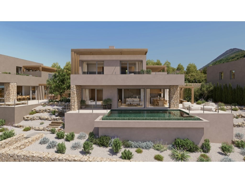 Zeitgenössische Öko-Villa mit Infinity-Pool im Vall de Pop — living room