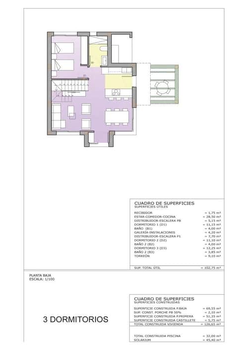 Nieuwbouwvilla met drie slaapkamers in Playa Honda, Cartagena — foto 45
